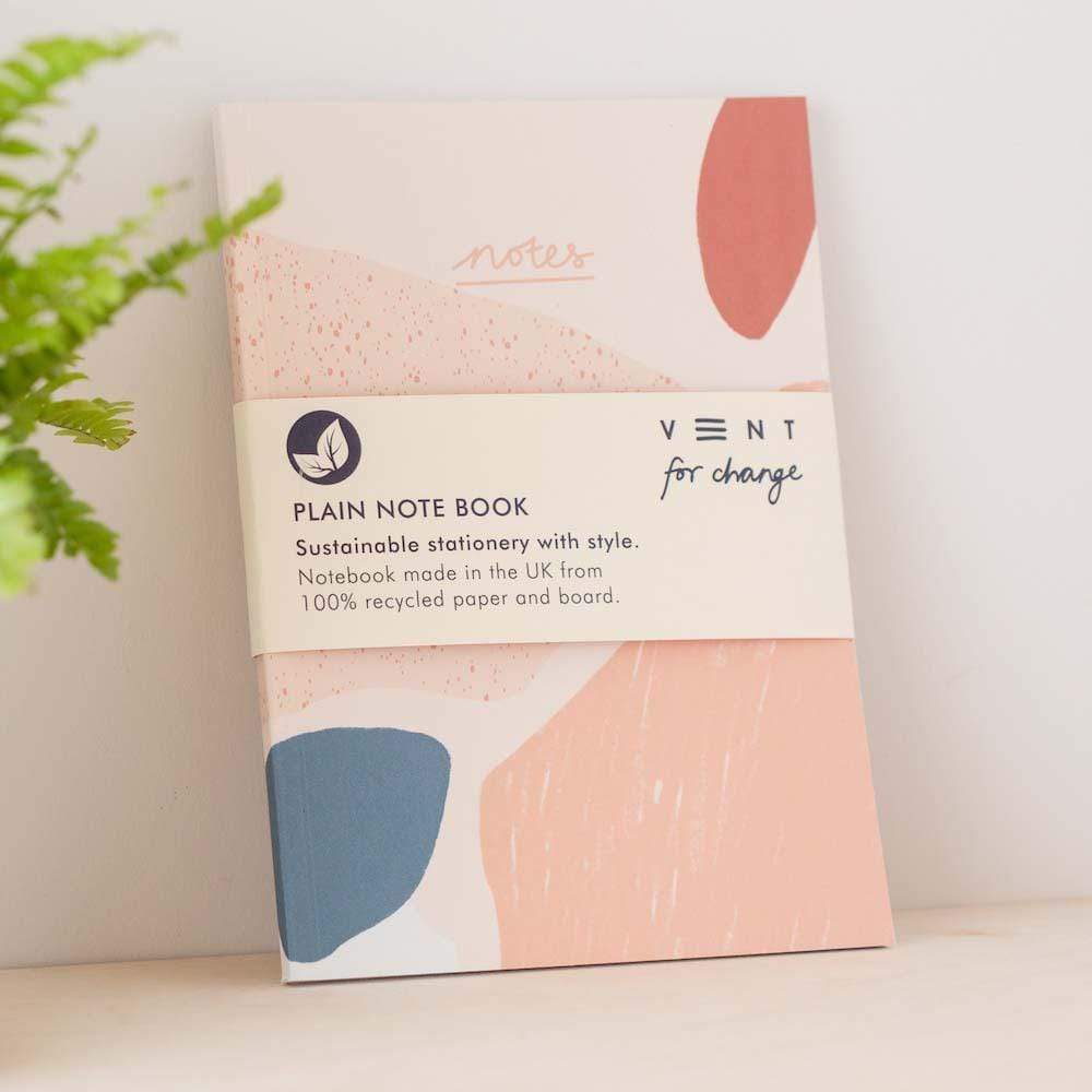 Recycled Plain 'Notes' A5 Notebook &Keep