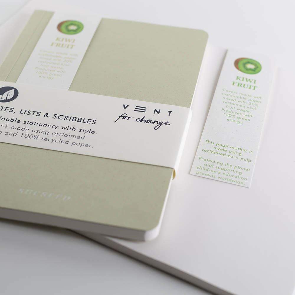 SUCSEED Recycled Notebook A5 - Kiwi Fruit &Keep