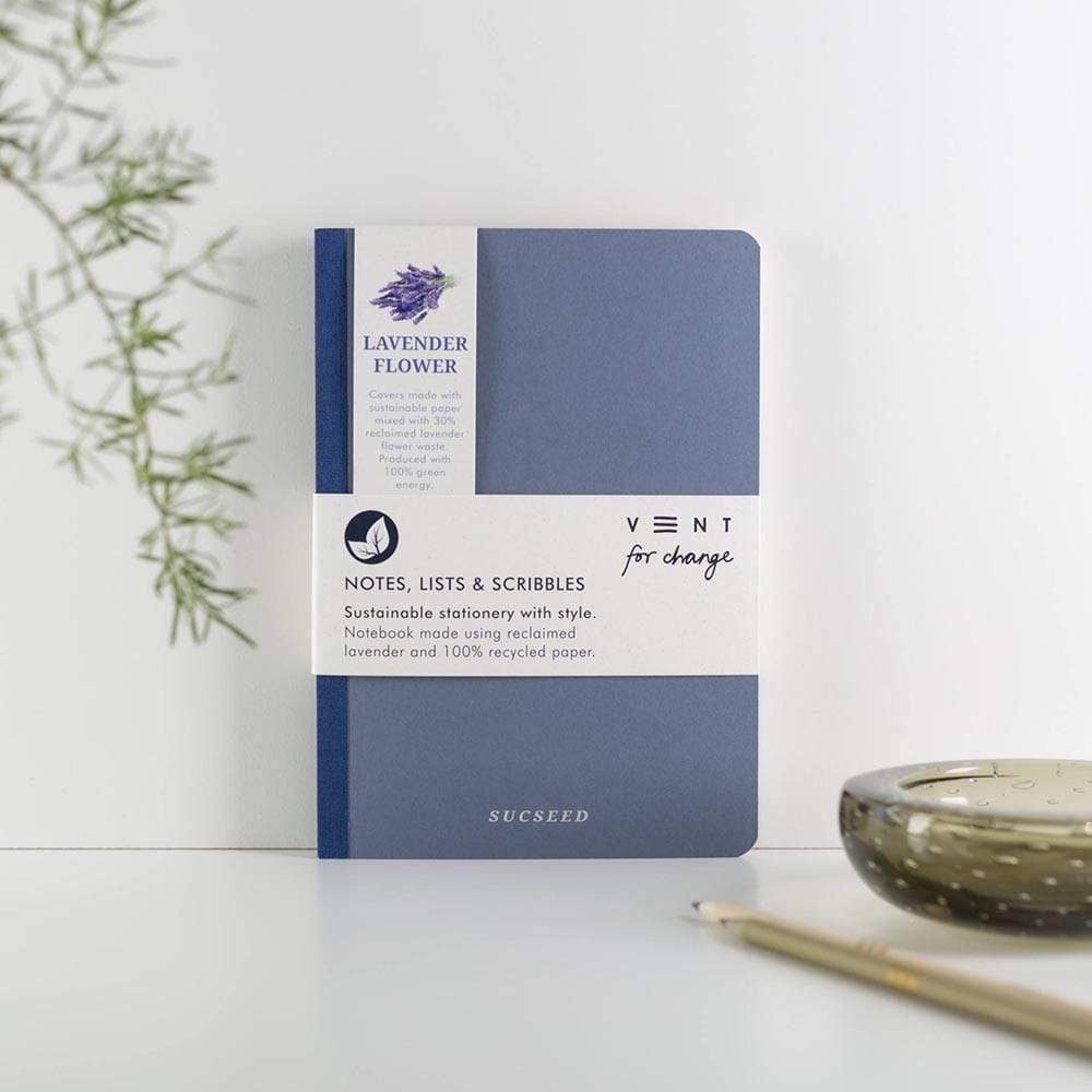 SUCSEED Recycled Notebook A5 - Lavender Flower &Keep
