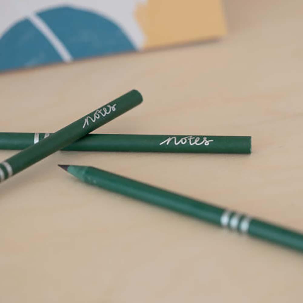 Recycled CD Case Pencils - 'Notes' Set of 3 &Keep